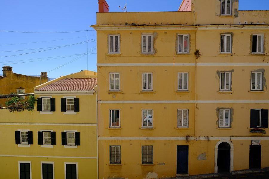 Bâtiments historiques dans la vieille ville de Gibraltar
