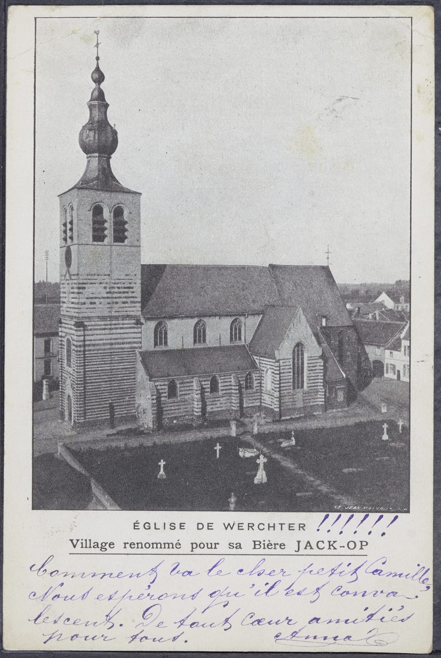Vue historique de l’église Sint-Jan-De-Doperkerk à Werchter