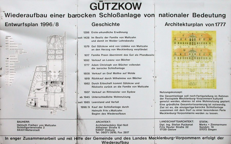 Château baroque, ancienne maison seigneuriale de l’ex-domaine noble à Röckwitz