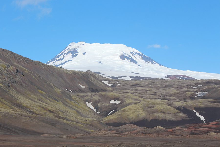 Beerenberg à Jan Mayen avec un paysage glaciaire