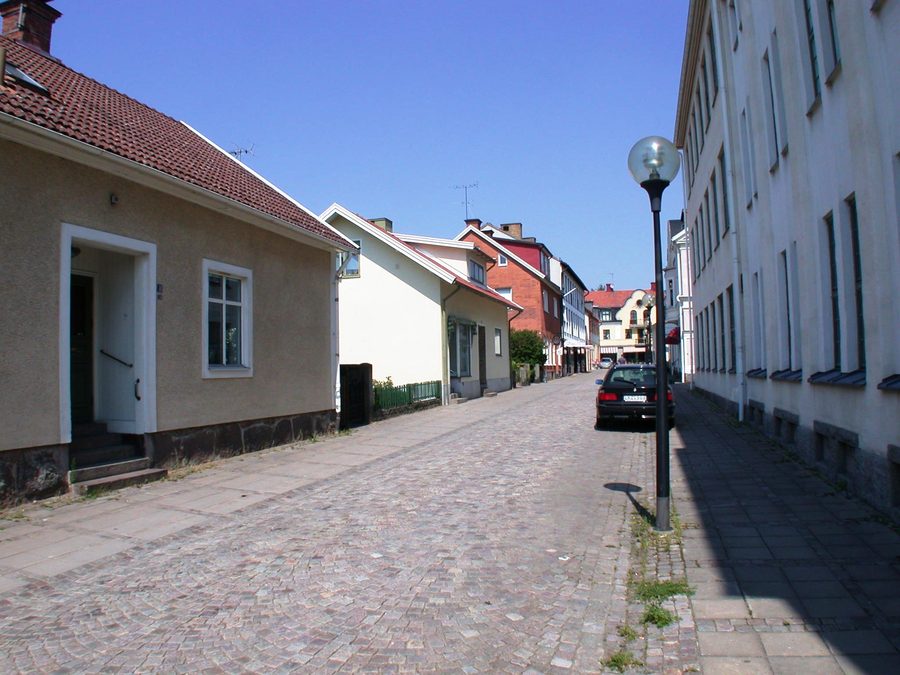Une rue à Nybro, en Suède