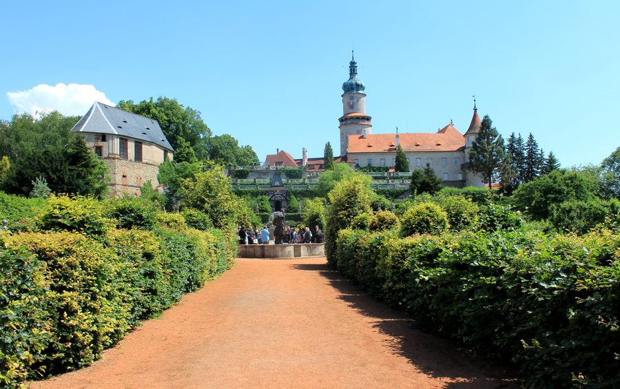 Château de Nové Město nad Metují depuis le jardin du château