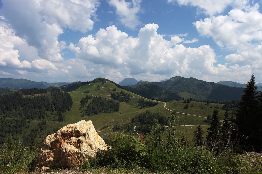 Vue depuis le Geisterberg dans le secteur du Gernkogel.