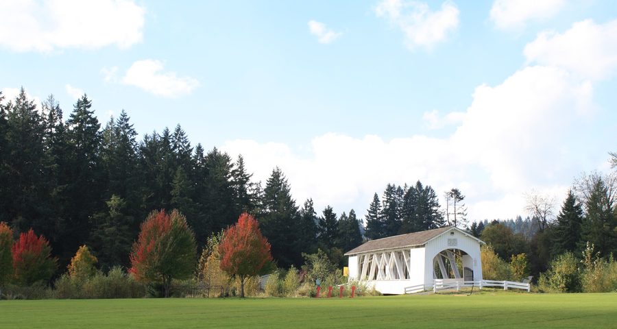 Pont Weddle sur l’Ames Creek à Sweet Home, Oregon