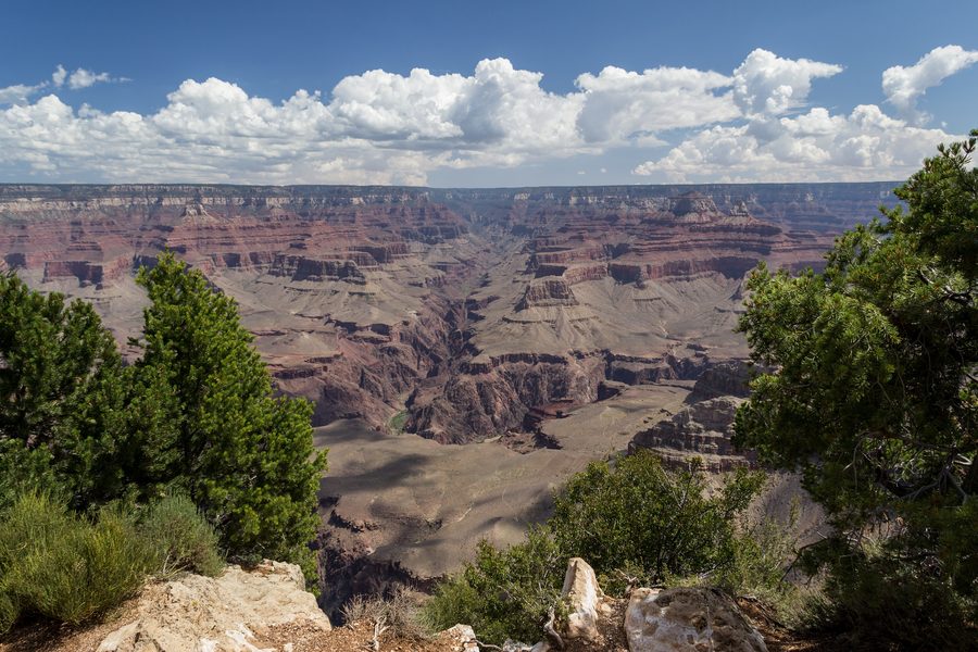 Vue du Grand Canyon depuis le South Rim en Arizona