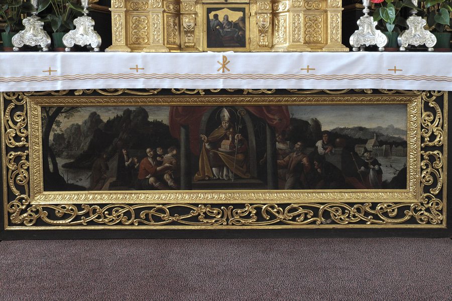 Maître-autel de l’église paroissiale catholique Saint-Wolfgang à Sankt Wolfgang, dans le district d’Erding