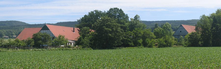 Vue panoramique du Wiehengebirge à Lübbecke, Rhénanie-du-Nord-Westphalie