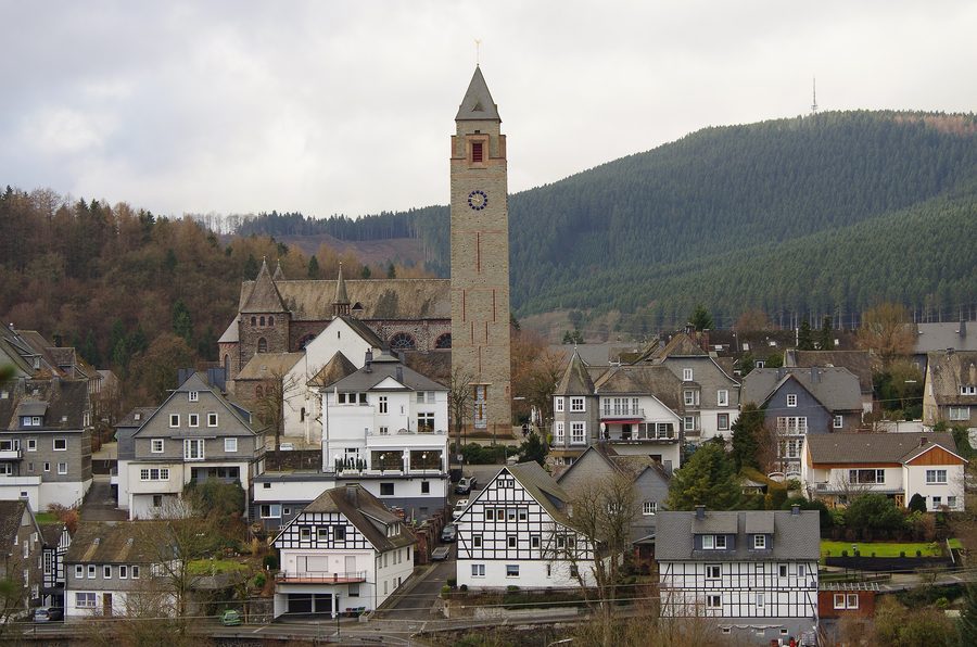Le centre de Schmallenberg, vu depuis l’Ahberg