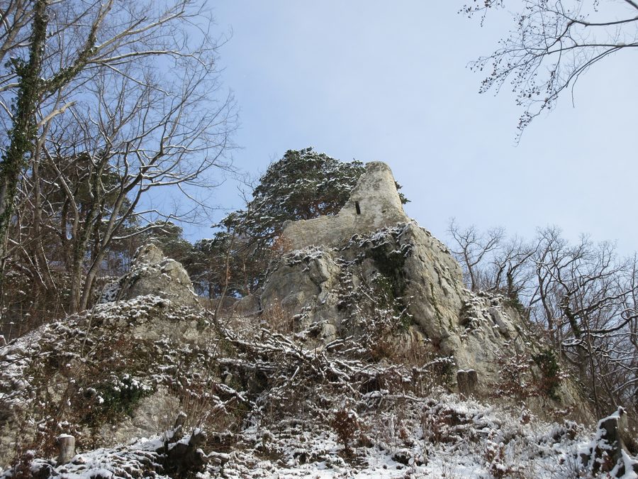 Ruines du château de Wild-Eptingen Witwald près d’Eptingen, vue d’en bas