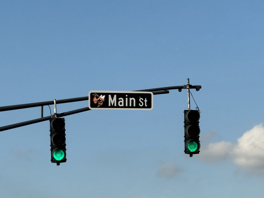 Panneau Main Street à Beech Grove, Indiana