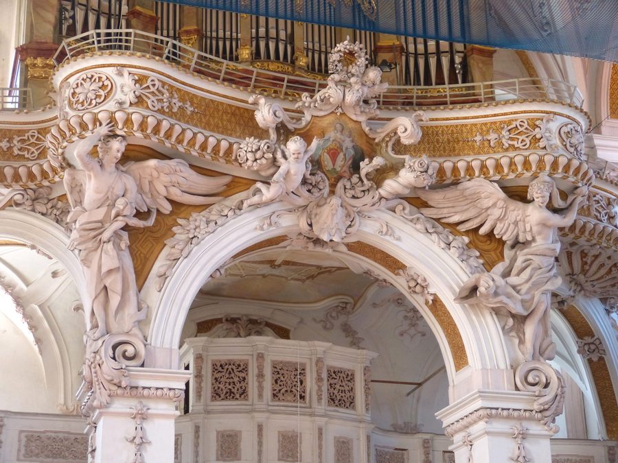 Tribune d’orgue de l’église paroissiale baroque de l’abbaye d’Aldersbach