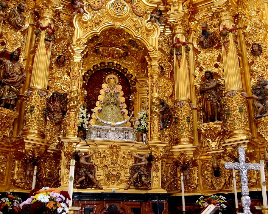 Autel avec la Virgen del Rocío à El Rocío près d’Almonte