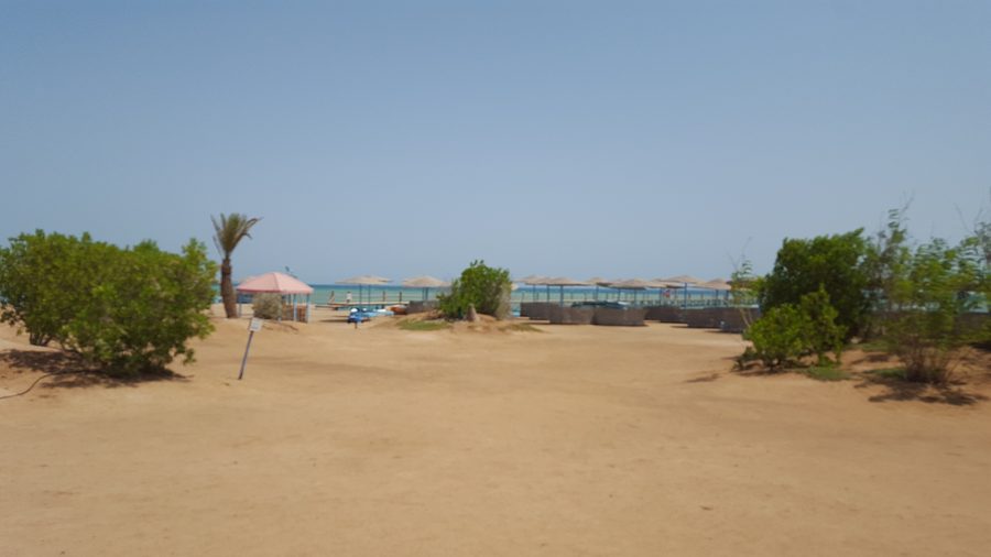 Vue aérienne d'El Gouna, une ville de villégiature lagunaire sur la côte égyptienne de la mer Rouge