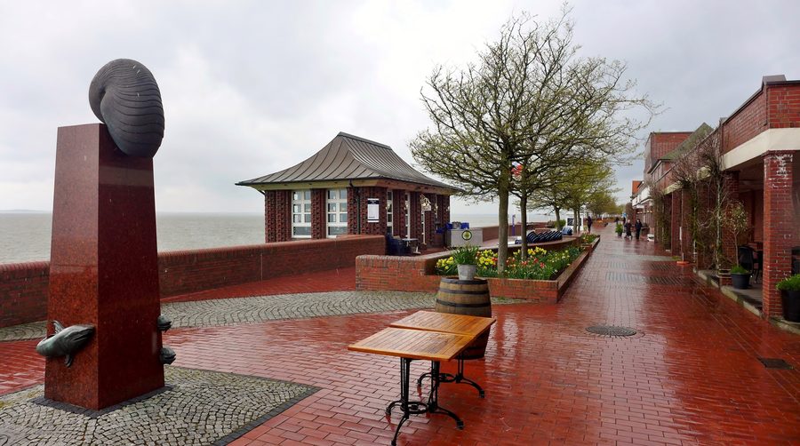 Vue sur le Südstrand et la promenade à Wilhelmshaven