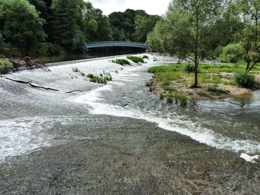 Pont piéton et cyclable au-dessus du Danube près d’Obermarchtal