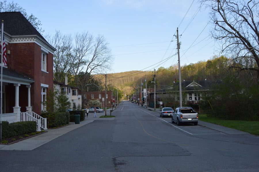Colwyn Avenue dans le secteur historique du centre de Cumberland Gap, Tennessee