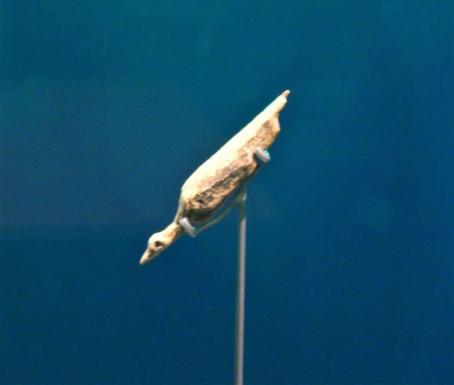 Oiseau aquatique en ivoire de mammouth provenant du Hohle Fels près de Schelklingen