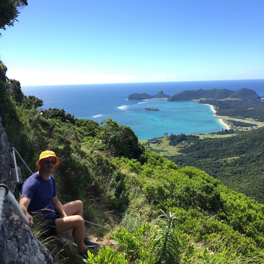 Vue depuis Goat House Cave sur Lord Howe Island.