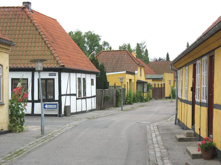 Vieilles maisons à Maribo sur l’île de Lolland au Danemark