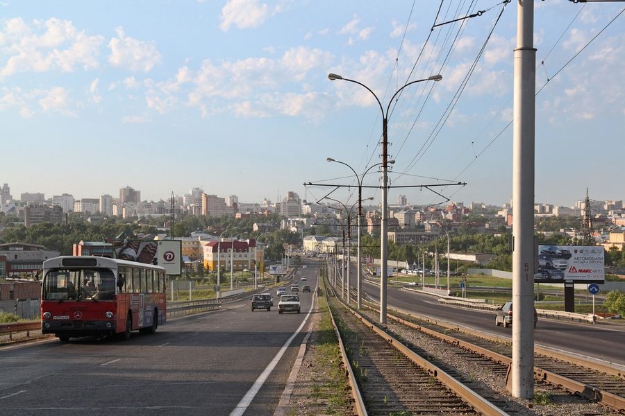 Vue de la ville de Barnaoul, capitale régionale du kraï de l'Altaï.
