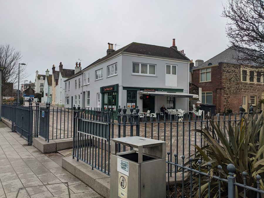 Scène de café à Jersey