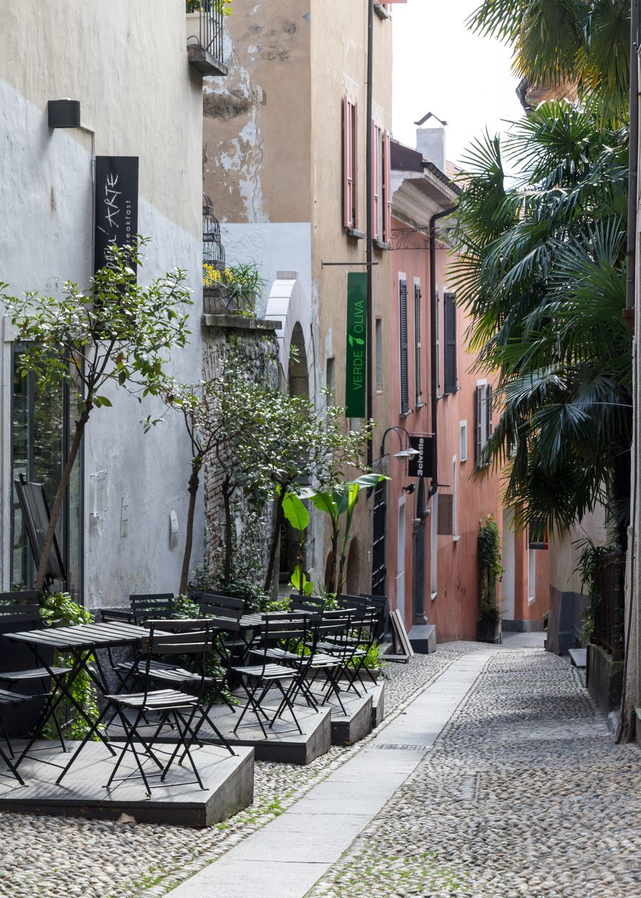 Petite ruelle Via Panigari dans la vieille ville de Locarno