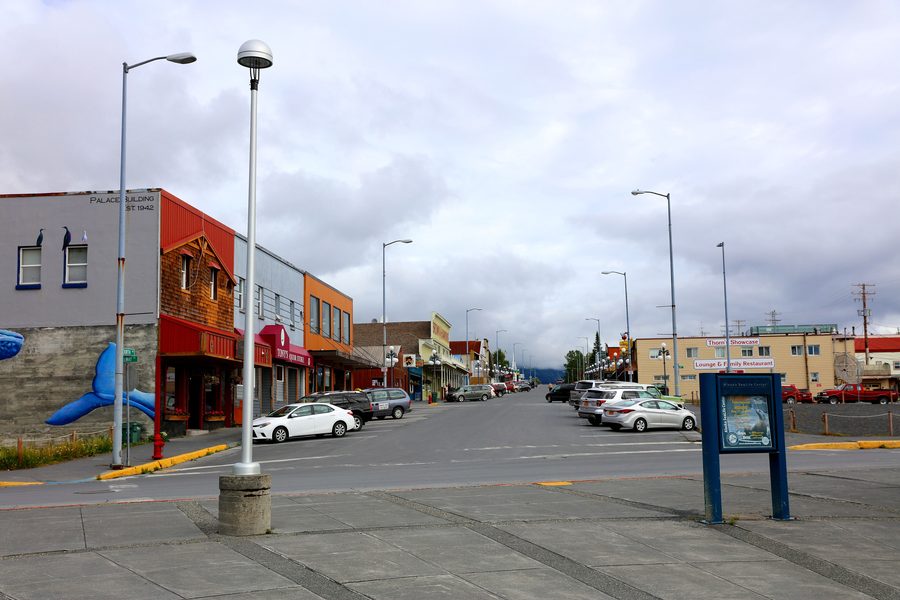 Vue de la ville de Seward en Alaska