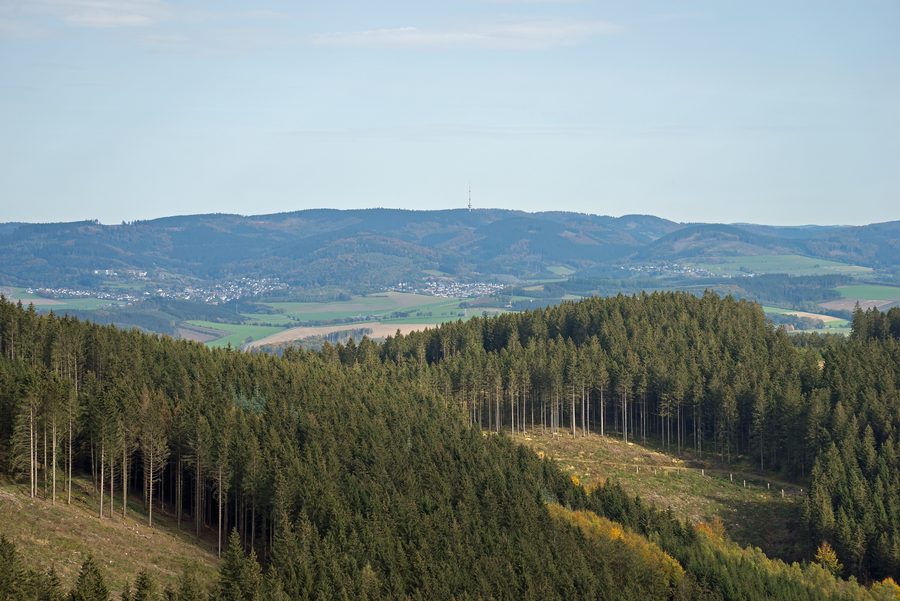 La Hunau dans le Sauerland, vue depuis l’Ösenberg