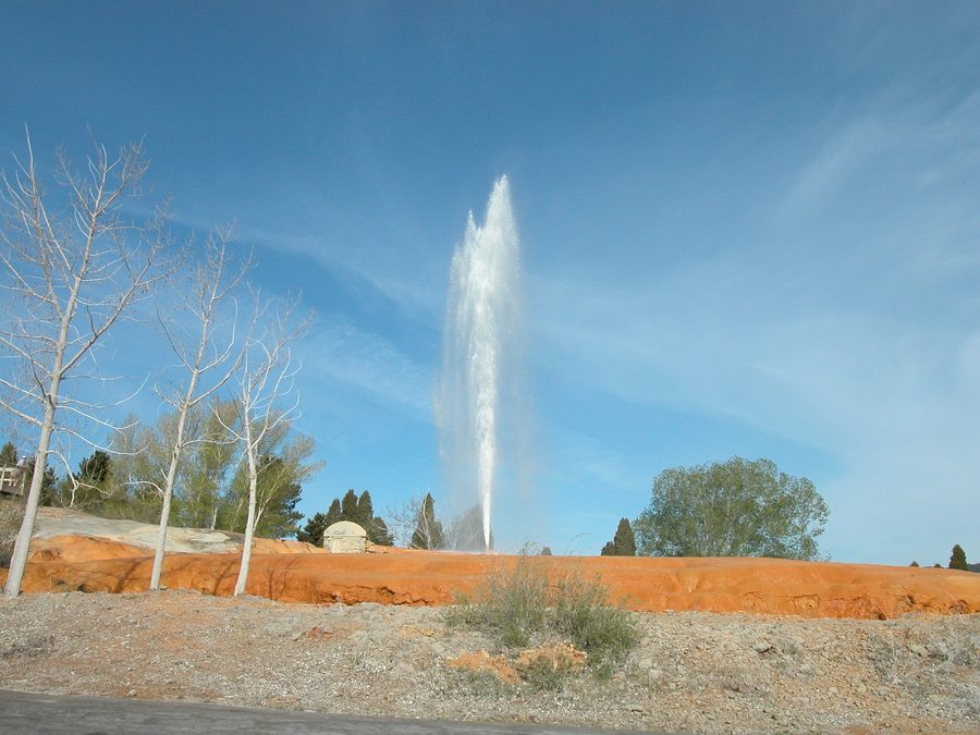 Pyramid Spring dans le Geyser Park de Soda Springs, Idaho