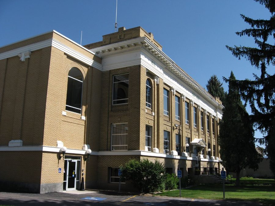 Façade du Caribou County Courthouse à Soda Springs, Idaho