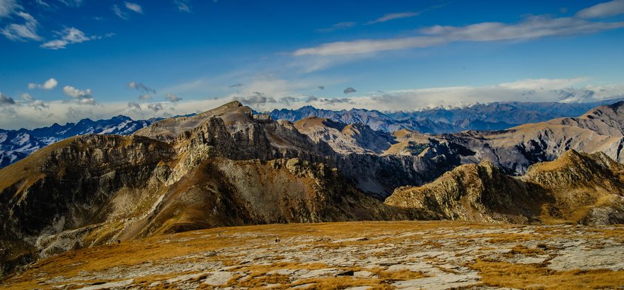 Paysage de montagne du parc naturel du Marguareis et des Alpes maritimes