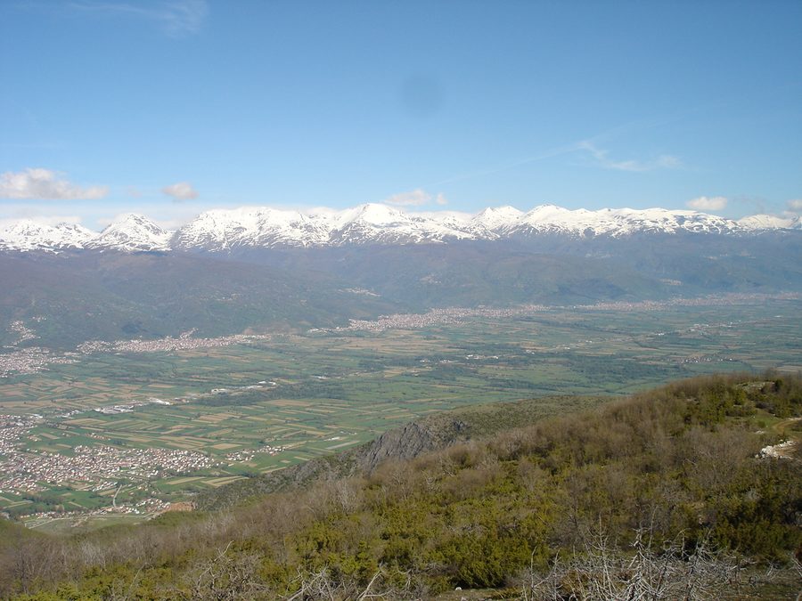 Paysage montagneux dans la région de Polog