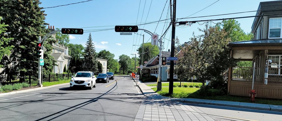 Bâtiments historiques sur la rue Richelieu à Vieux-Beloeil
