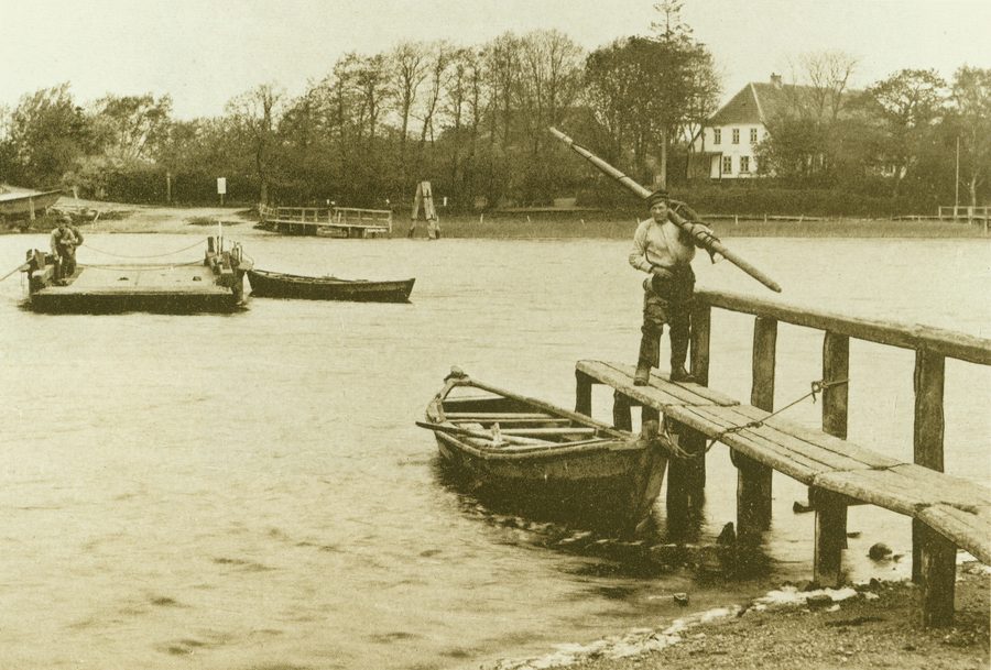 Bac historique sur la Schlei près de Missunde en 1894