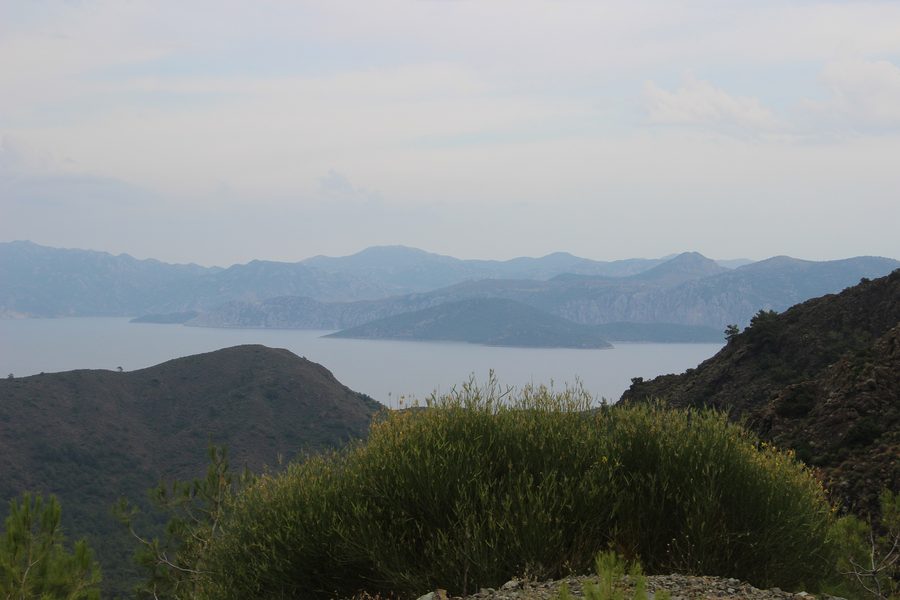 Vue sur le golfe de Bozburun près d'Emecik, Muğla, Turquie