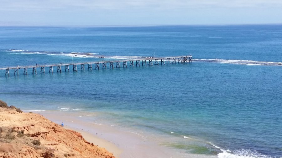 Jetée de Port Noarlunga sur la côte d’Australie-Méridionale