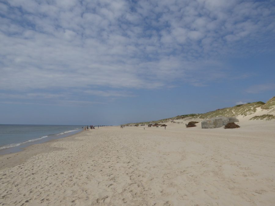 Plage de la mer du Nord près de Søndervig dans le Jutland central
