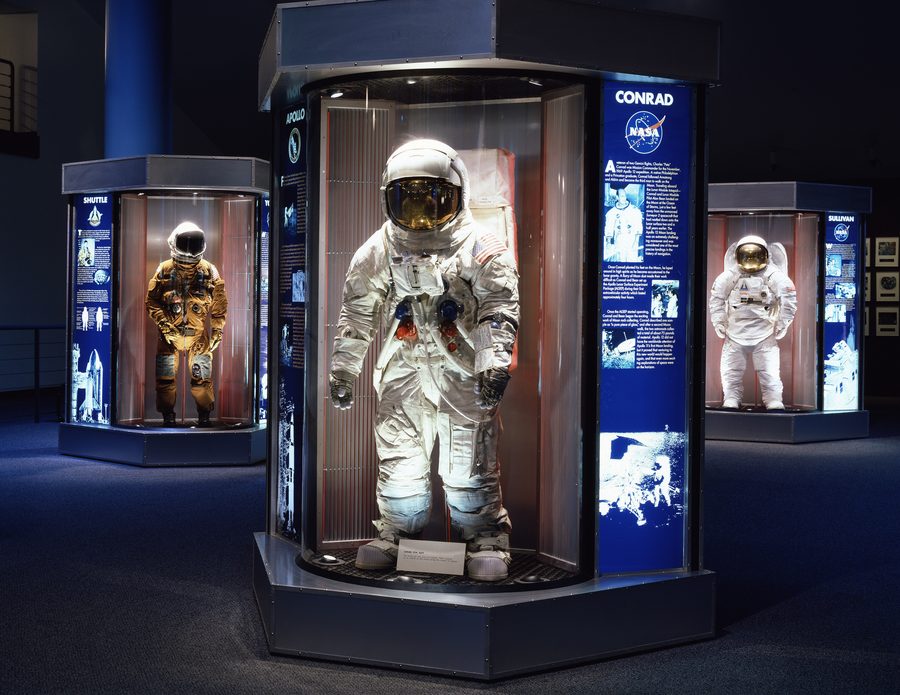 Uniforme d’astronaute au Lyndon B. Johnson Space Center à Houston, Texas