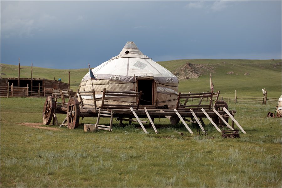 Image de yourte comme référence culturelle pour le Kazakhstan