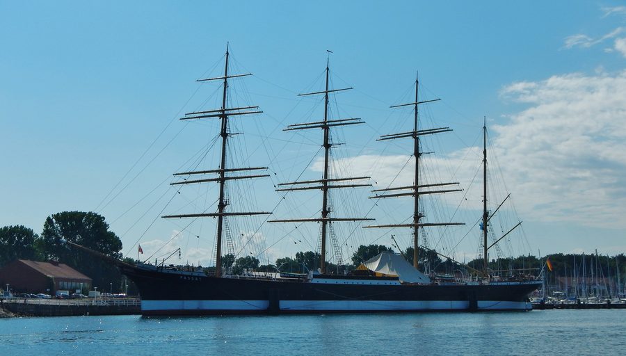 Goélette à quatre mâts Passat à Travemünde