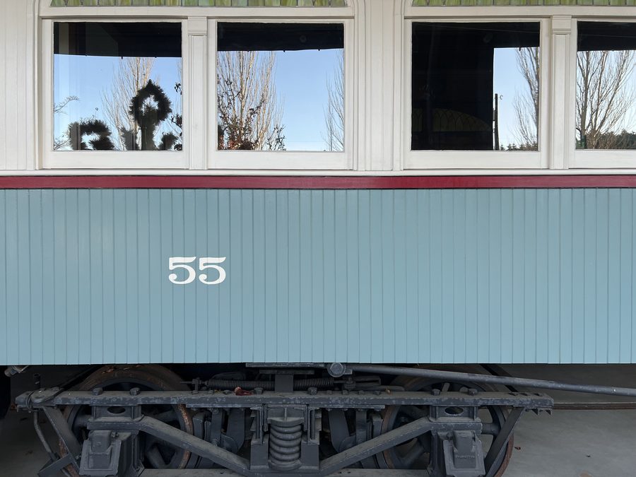 Voiture ferroviaire 55 au Heritage Park à Lynnwood, Washington