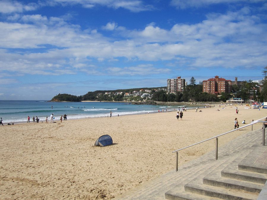 Manly Beach sur la côte de Manly en Nouvelle-Galles du Sud