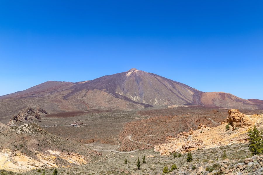 Vue aérienne du paysage volcanique du Teide à Tenerife.
