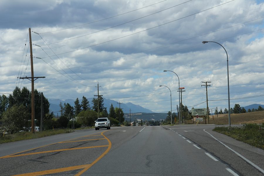 Vue de Windermere en Colombie-Britannique depuis les highways BC 93 et BC 95