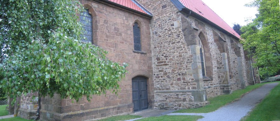 Vue panoramique de l'église à Alswede, Lübbecke