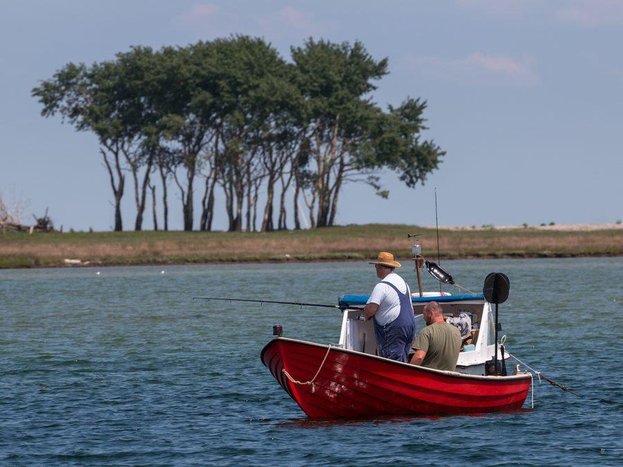 Bateau de pêche sur la Schlei près de l’embouchure