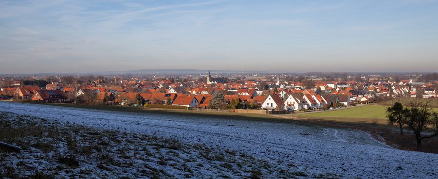 Vue de la ville de Preußisch Oldendorf depuis le sud-ouest